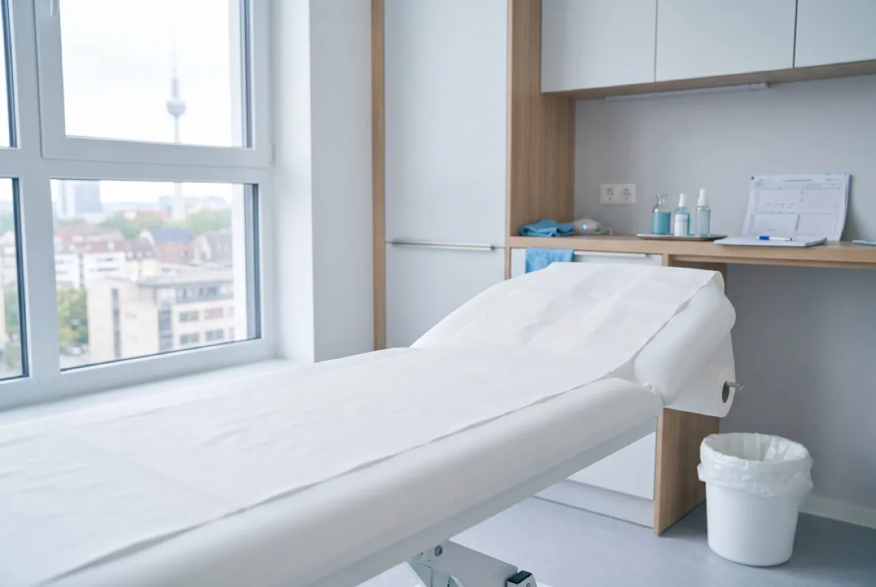 Hygienisch gereinigter Behandlungsraum in einer Dortmunder Praxis